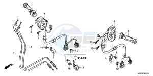 VFR1200FDC VFR1200F Dual Clutch E drawing SWITCH/CABLE (VFR1200FD)