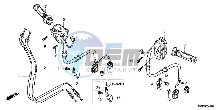 SWITCH/CABLE (VFR1200FD)