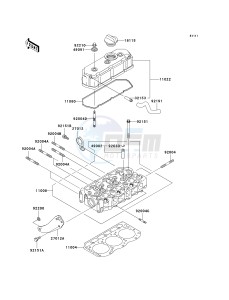 KAF 950 F [MULE 4010 DIESEL 4X4] (F9F-FAF) FAF drawing CYLINDER HEAD