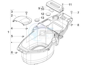 Fly 150 4t e3 drawing Helmet box - Undersaddle