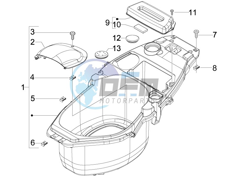 Helmet box - Undersaddle