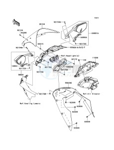 NINJA_ZX-10R_ABS ZX1000KEF FR XX (EU ME A(FRICA) drawing Cowling