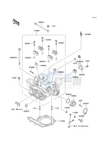 KL 125 D [KLR125] (D20-D22) [KLR125] drawing CYLINDER HEAD