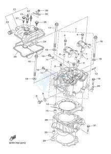 WR450F (B7R9) drawing CYLINDER