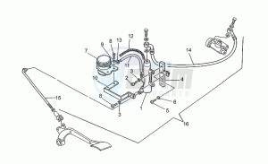 California III 1000 Carburatori Carburatori drawing Rear brake m.cyl. Mod.group