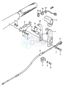 DT 55 drawing Clutch Lever (DT55HTC 1988 to 1991)