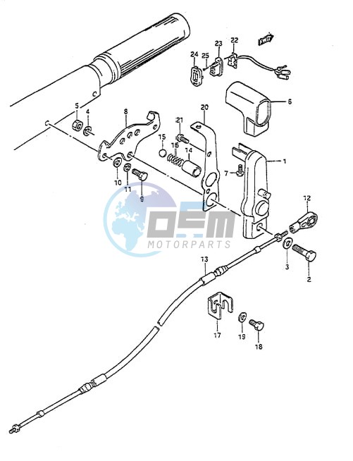 Clutch Lever (DT55HTC 1988 to 1991)