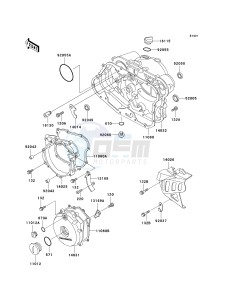 KL 250 D [KLR250] (D15-D19) [KLR250] drawing ENGINE COVER-- S- -