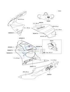 ZX 600 J [NINJA ZX-6R] (J1-J3) [NINJA ZX-6R] drawing DECALS-- BLUE_BLUE- --- CN- --- ZX600-J2- -