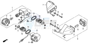 CBR600SE drawing WINKER (CBR600FS/3S/T/3T/SET)