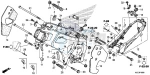 CBR600RRD CBR600RR UK - (E) drawing FRAME BODY