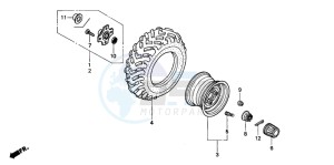 TRX350FE FOURTRAX 350 4X4ES drawing REAR WHEEL