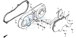 CH125 SPACY 125 drawing LEFT CRANKCASE COVER (CH125G/J/L/M/N/P/R)