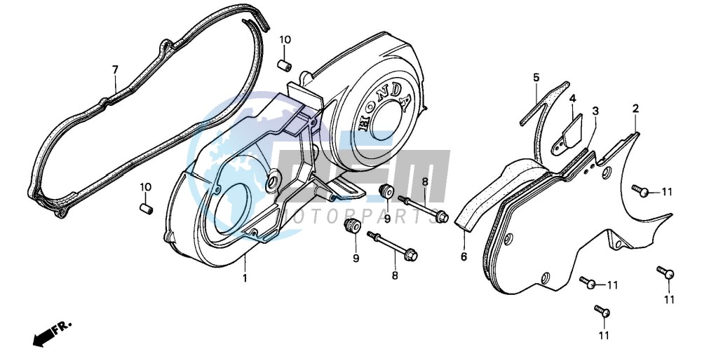 LEFT CRANKCASE COVER (CH125G/J/L/M/N/P/R)