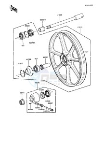 KZ 750 N [SPECTRE] (N1-N2) [SPECTRE] drawing FRONT WHEEL_HUB