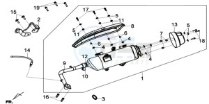 GTS 125I EURO4 SPORT L7 drawing EXHAUST