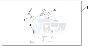 NT700VAA France - (F / ABS) drawing KNUCKLE DEFLECTOR SET