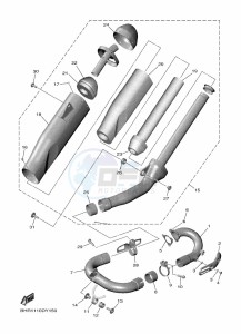 YZ450F (BHR2) drawing EXHAUST