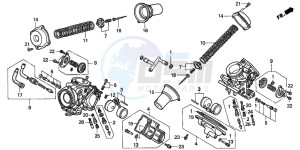 VT1100C2 drawing CARBURETOR (COMPONENT PARTS)