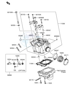 RM-Z250 (E24) drawing CYLINDER HEAD