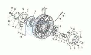 Strada 1000 drawing Front wheel, spokes