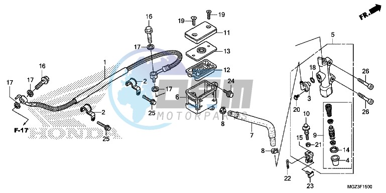 REAR BRAKE MASTER CYLINDER (STD)