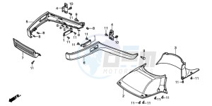 CN250 drawing FRONT UNDER COVER/ FRONT FENDER