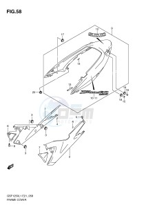 GSF1250 (E21) Bandit drawing FRAME COVER