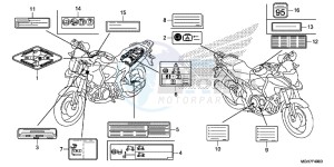 VFR1200XDF CrossTourer - VFR1200X Dual Clutch 2ED - (2ED) drawing CAUTION LABEL