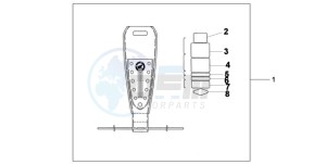 VT750C2F9 Australia - (U / KMH MME) drawing LEATHER TANKBELT (STUDDED)