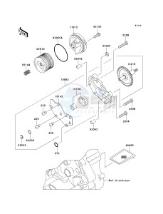 KLX 250 T [KLX250S] (T8F) T9F drawing OIL PUMP