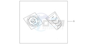 CBR600RRA France - (F / CMF 2F) drawing TANKPAD / FUEL LID COVER