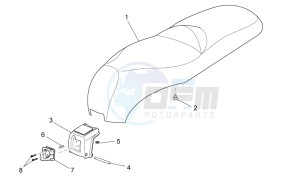 Scarabeo 125-200 ie Light drawing Saddle unit