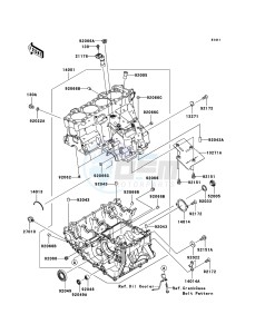 NINJA ZX-10R ZX1000D6F FR GB XX (EU ME A(FRICA) drawing Crankcase