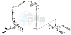 CBR600RR9 UK - (E / MME SPC 3E) drawing BRAKE PEDAL/CHANGE PEDAL