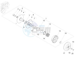 PRIMAVERA 125 4T 3V IE ABS-NOABS E3-E4 (EMEA) drawing Driven pulley