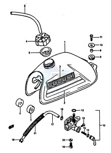 LT50 (E-F-G-H-J-K) drawing FUEL TANK (MODEL E)