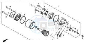 XL125V VARADERO drawing STARTER MOTOR (XL125V7/8)