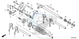 VFR1200XDLE CrossTourer ED drawing GEARSHIFT DRUM (VFR1200XD/XDA/XDL/XDS)