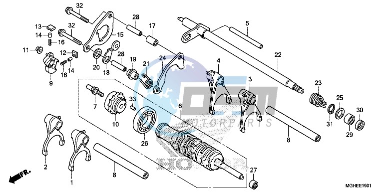 GEARSHIFT DRUM (VFR1200XD/XDA/XDL/XDS)