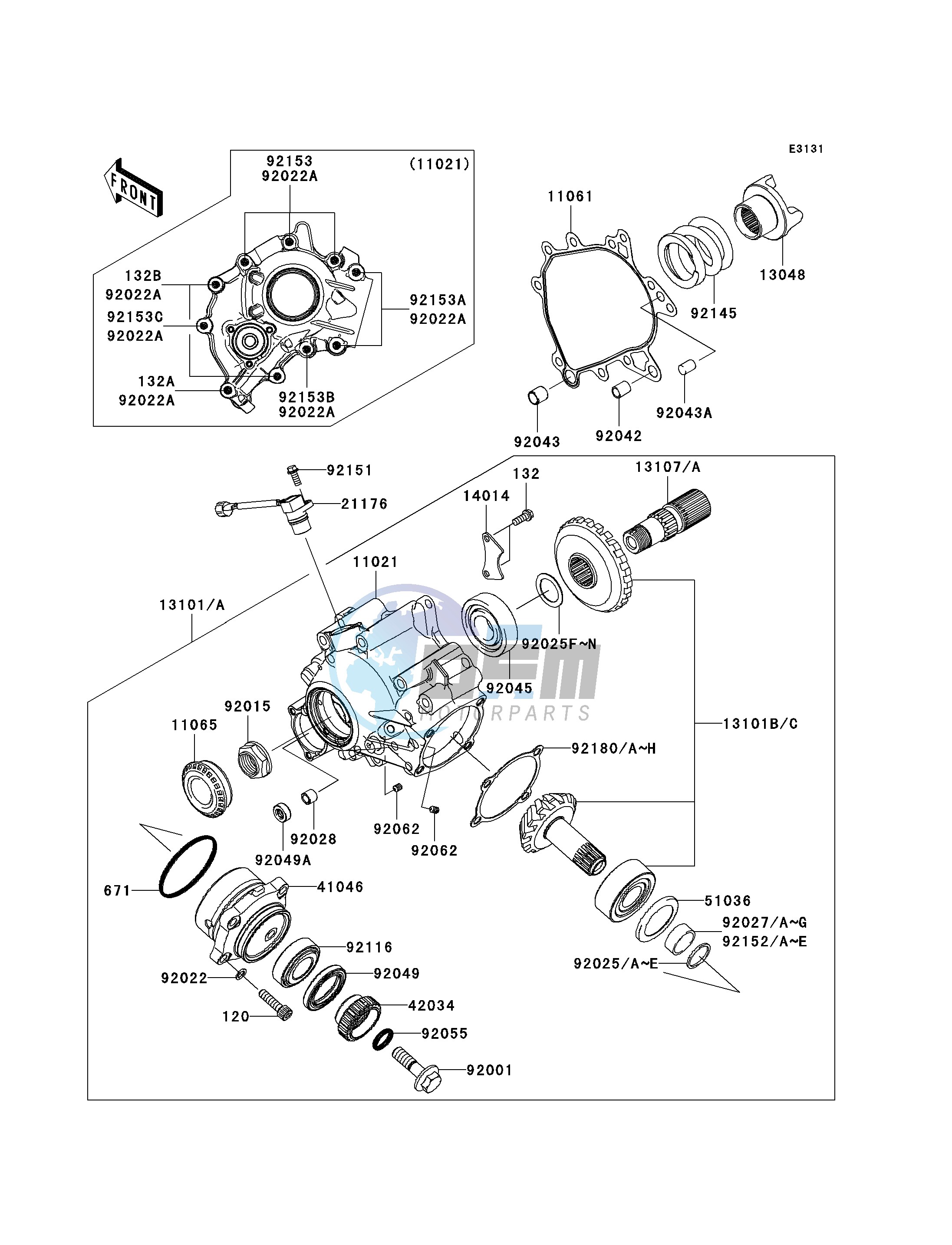 FRONT BEVEL GEAR