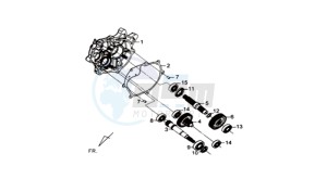 SYMPHONY ST 125 drawing CRANKCASE - DRIVE SHAFT