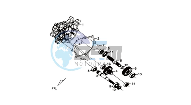 CRANKCASE - DRIVE SHAFT