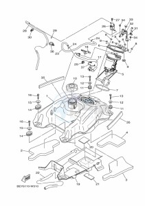 YFM450FWBD KODIAK 450 EPS (BEYK) drawing FUEL TANK