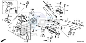 CB500FAE CB500F ABS UK - (E) drawing HANDLE PIPE/ TOP BRIDGE