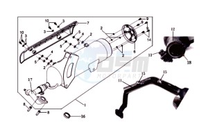 GTS 250 EVO drawing EXHAUST