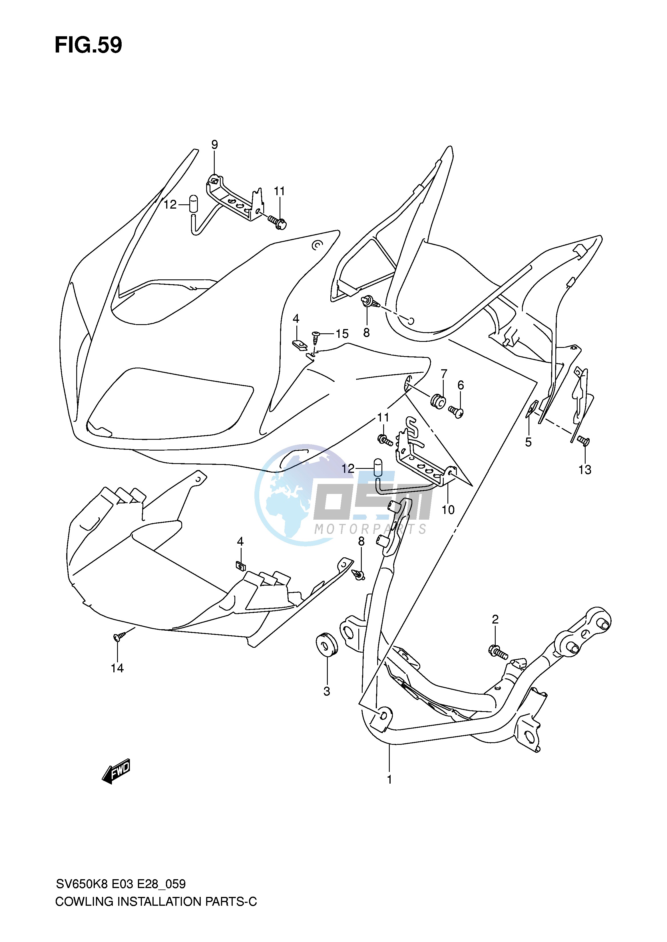 COWLING INSTALLATION PARTS (SV650S SA)