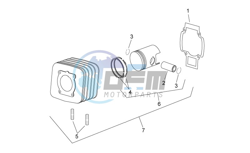 Cylinder with piston