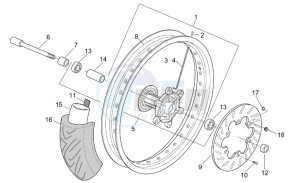 MX 50 2004 drawing Front wheel