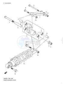 AN400 ABS BURGMAN EU drawing REAR CUSHION LEVER